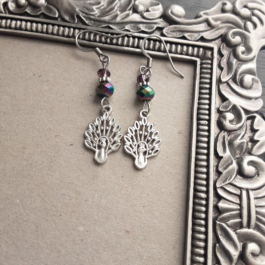 Small Peacock earrings