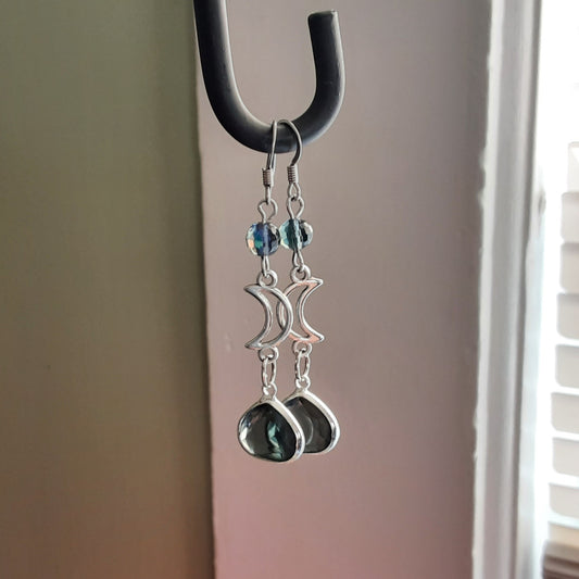 Blue moon earrings