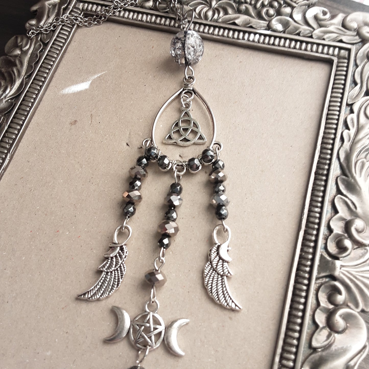 The Morrigan car mirror hanger or altar decor