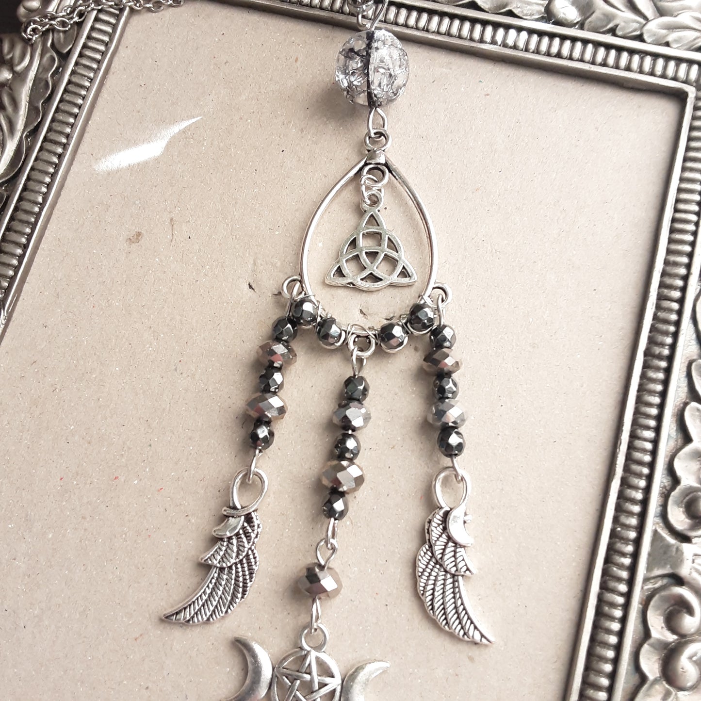 The Morrigan car mirror hanger or altar decor