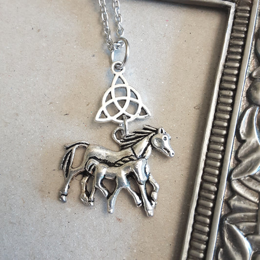 Rhiannon necklace with horses