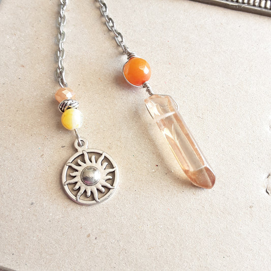 Apollon pendulum with orange Quartz