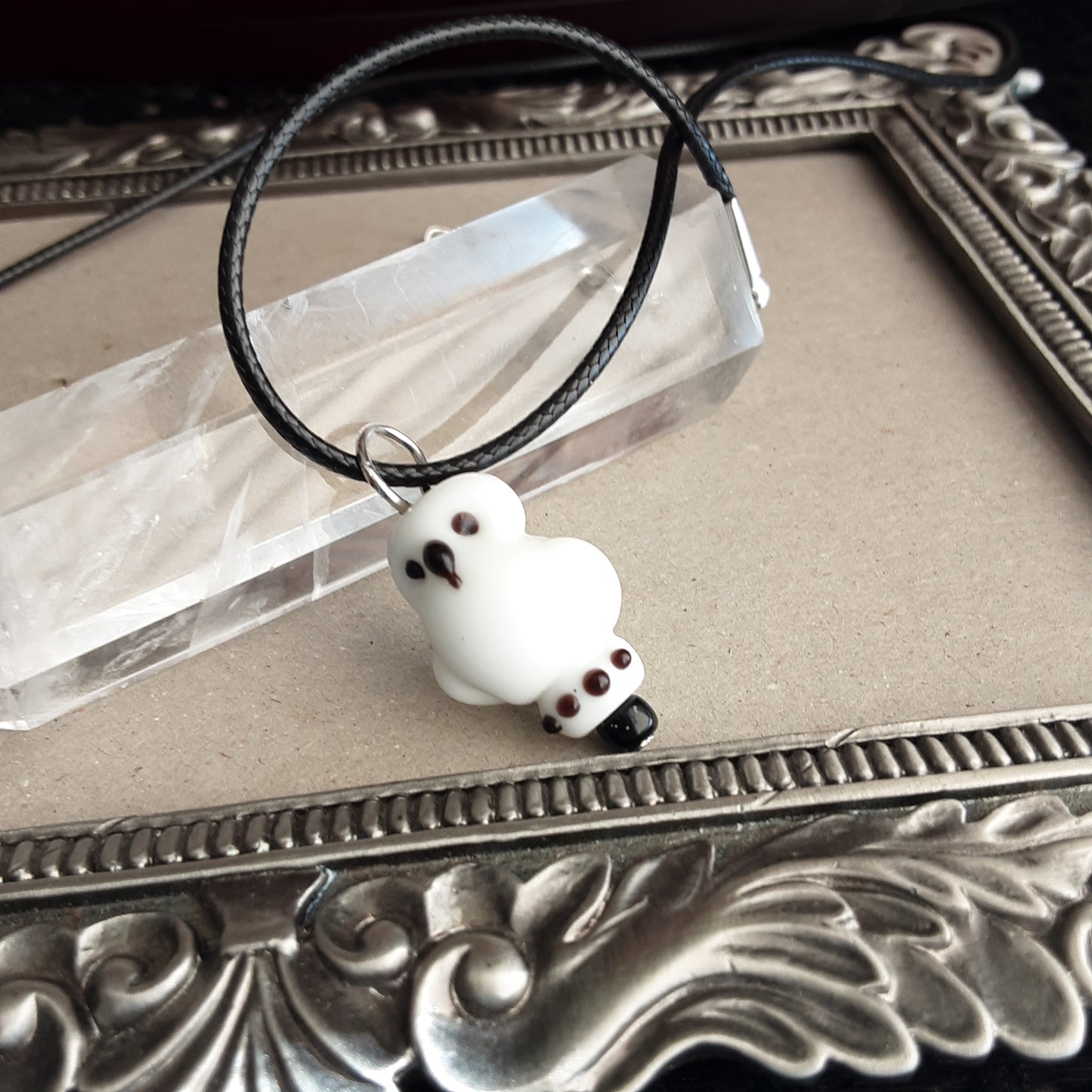 Snowy owl necklace