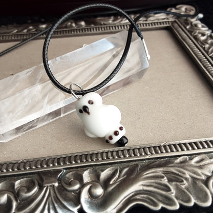 Snowy owl necklace