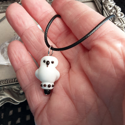 Snowy owl necklace