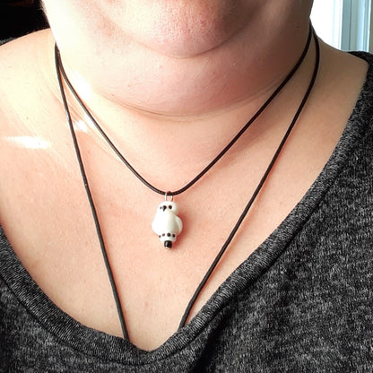 Snowy owl necklace