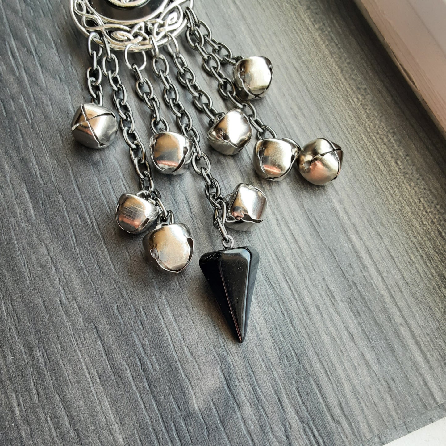 Witch bells with Agate and Obsidian