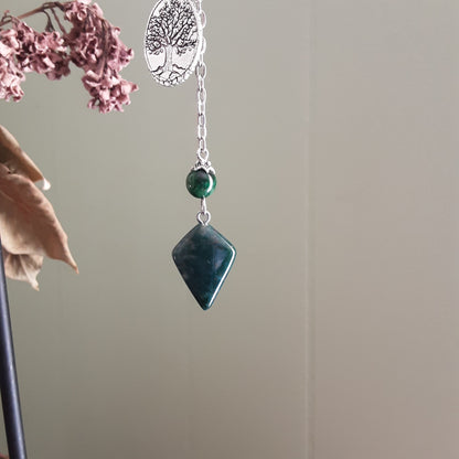 Moss Agate pendulum