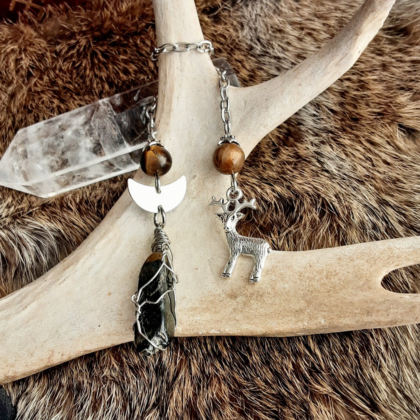 Tiger eye pendulum for Cernunnos or Artemis