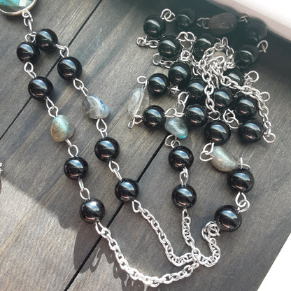 Witch Rosary with Labradorite Goddess