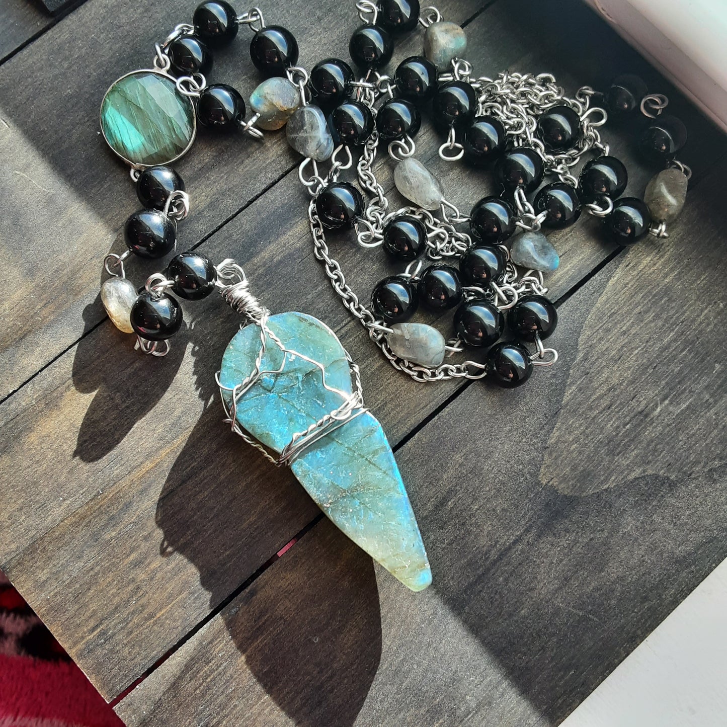 Witch Rosary with Labradorite Goddess