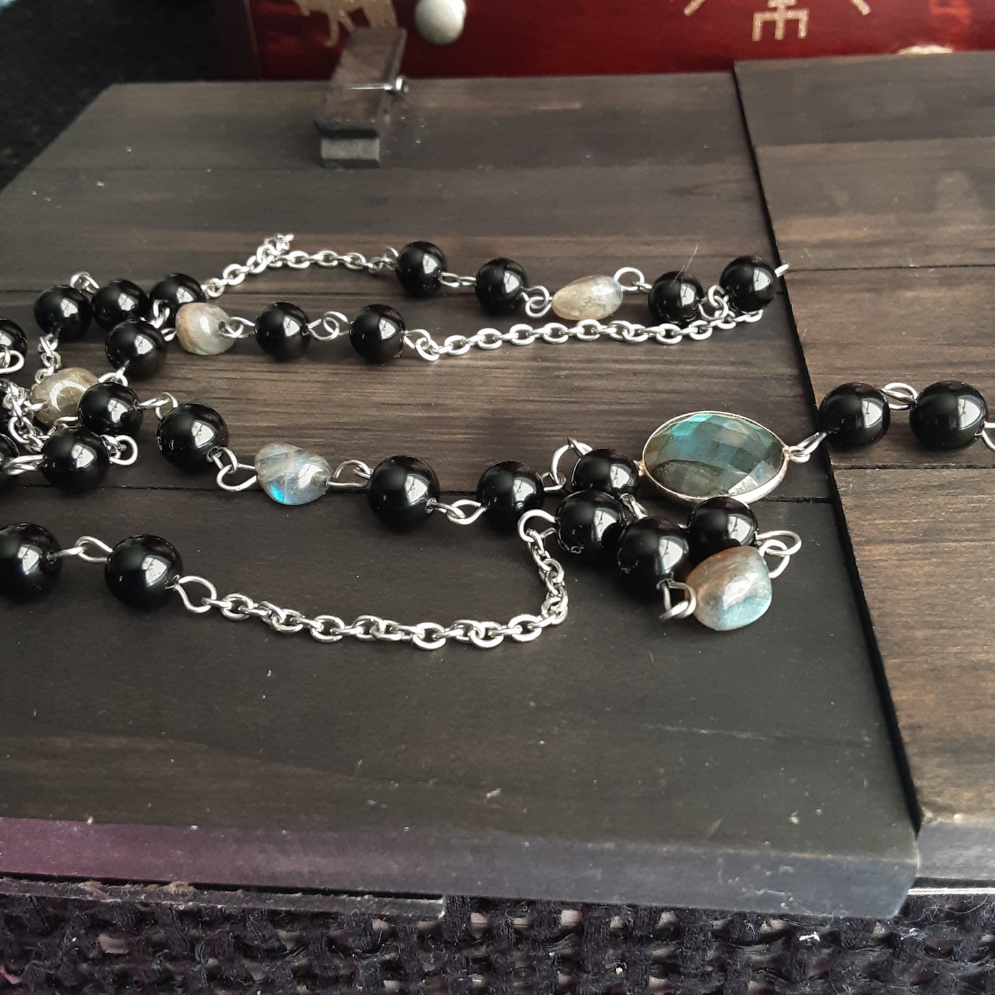 Witch Rosary with Labradorite Goddess