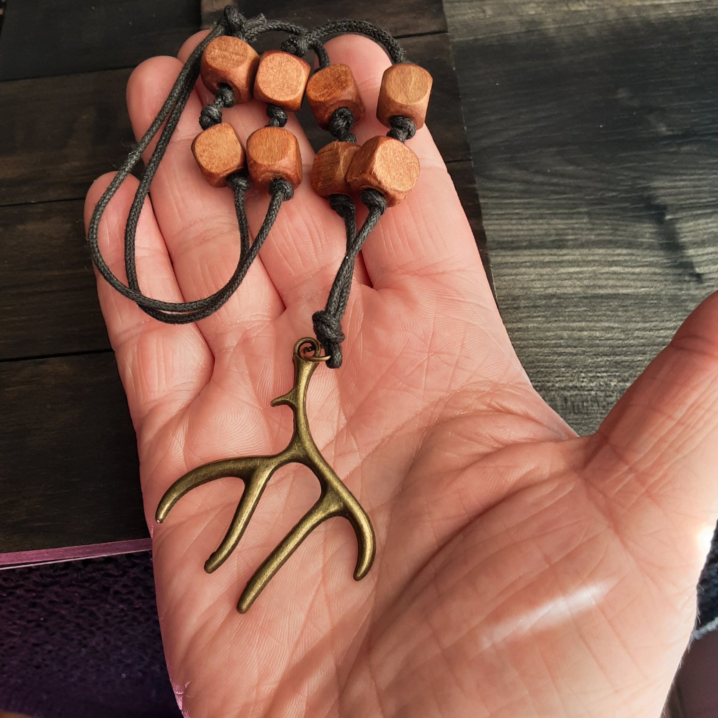 Antler charm car mirror hanger