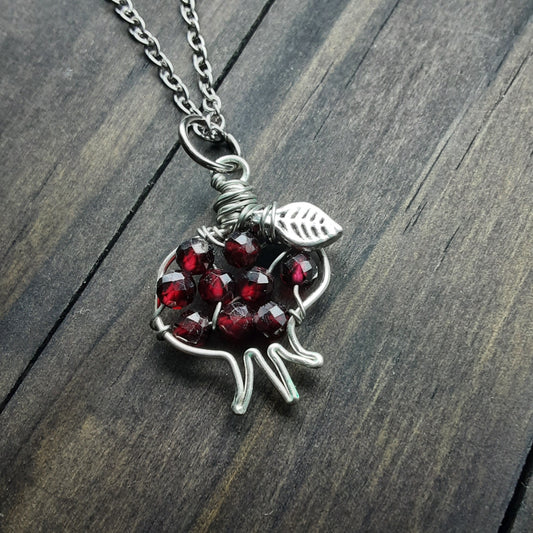 Persephone's pomegranate necklace