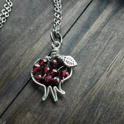 Persephone's pomegranate necklace