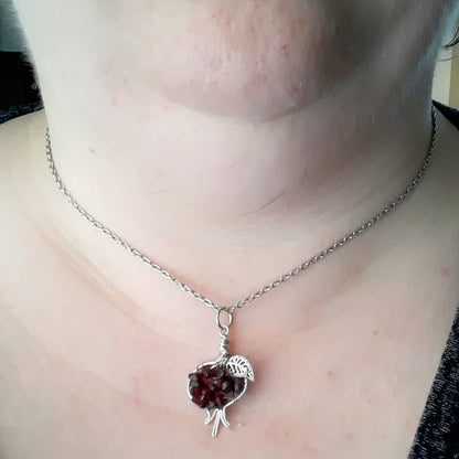 Garnet Pomegranate necklace - style J