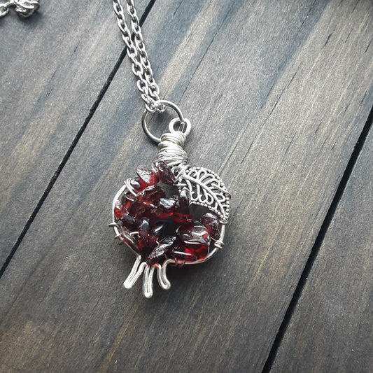 Garnet Pomegranate necklace - style H