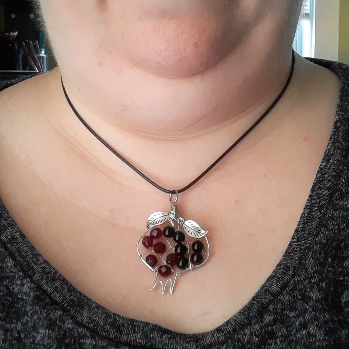 Large Pomegranate necklace - style F