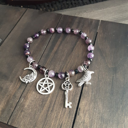 Witch prayer bracelet with Amethyst