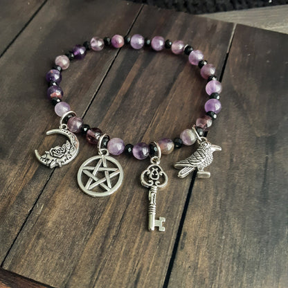 Witch prayer bracelet with Amethyst