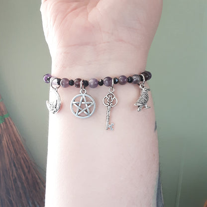 Witch prayer bracelet with Amethyst