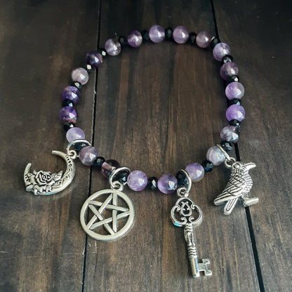 Witch prayer bracelet with Amethyst