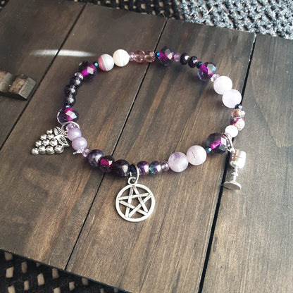 Dionysus bracelet with variety of beads