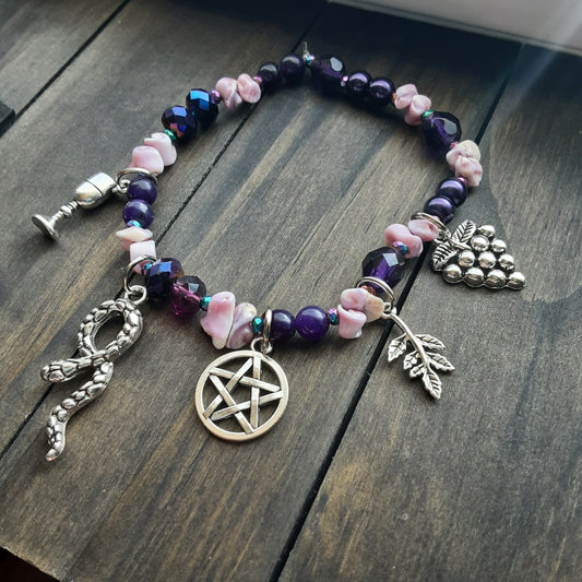 Dionysus bracelet with snake charm