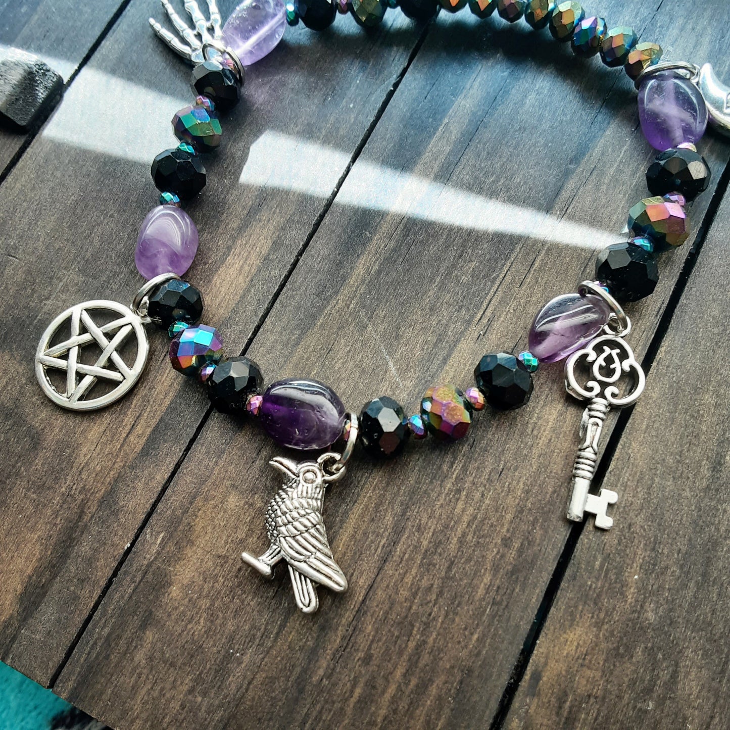 Hekate bracelet with Amethyst and Agate