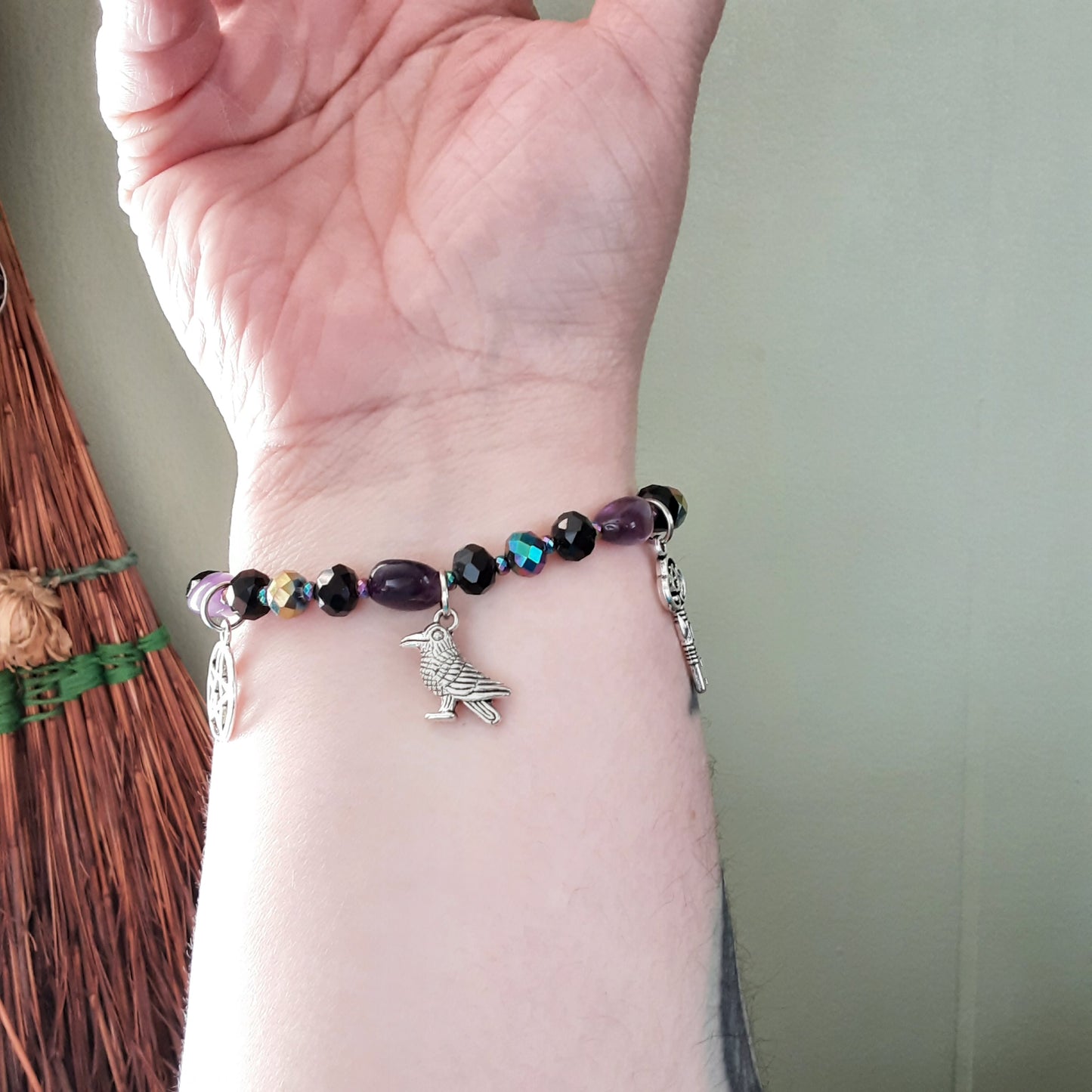 Hekate bracelet with Amethyst and Agate