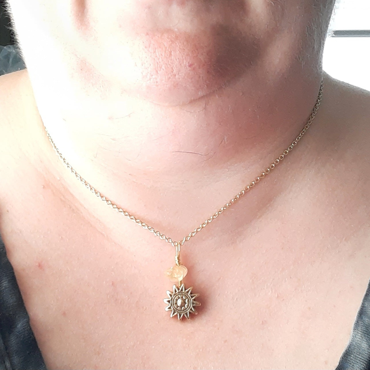 Apollo necklace with golden sun