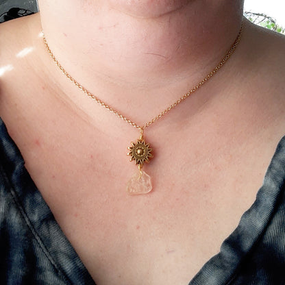 Apollo necklace with golden sun