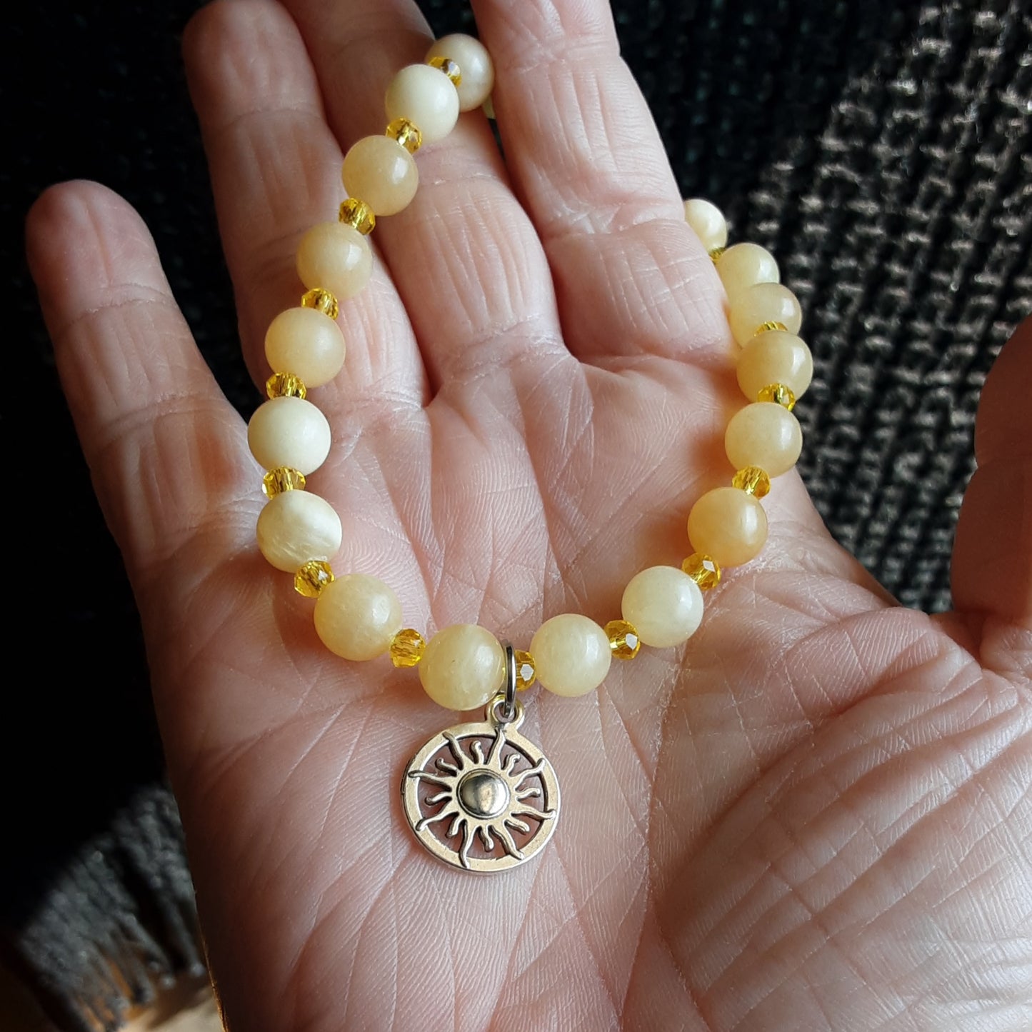 Apollon sun bracelet with Calcite