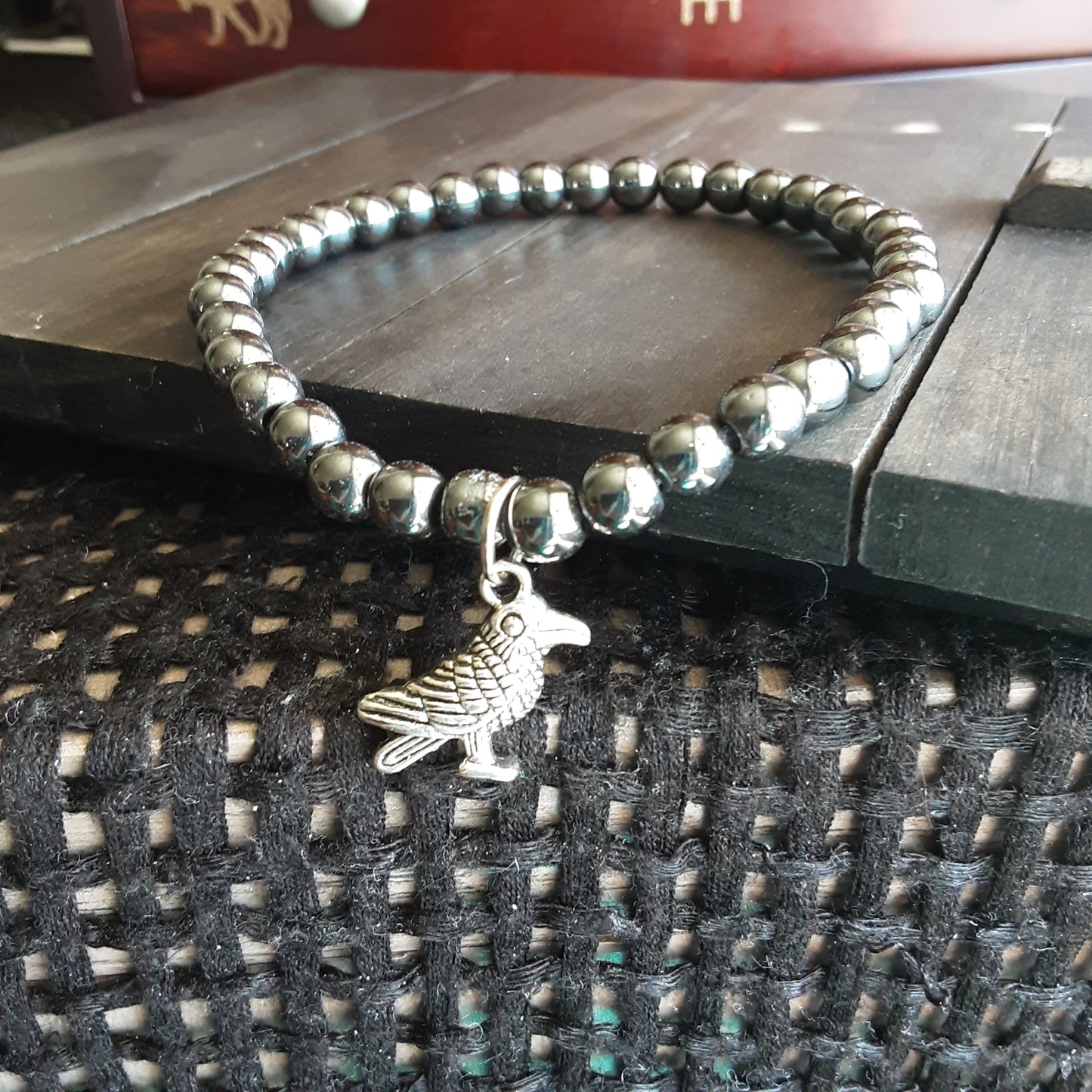 Raven and Hematite bracelet