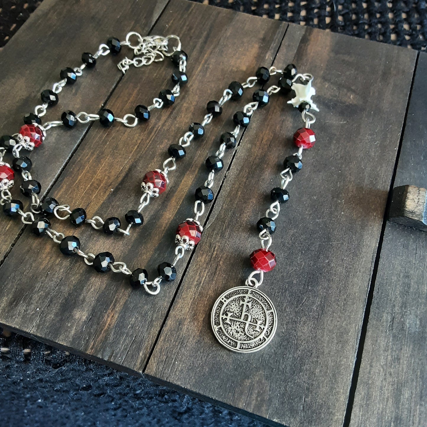 Lilith necklace with snake vertebrae