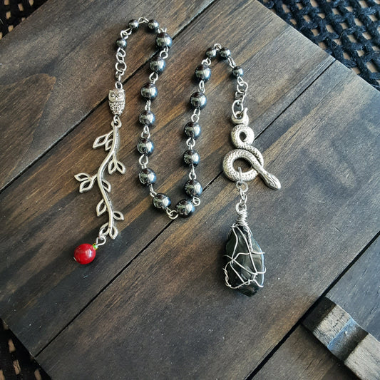 Lilith prayer beads with hematite