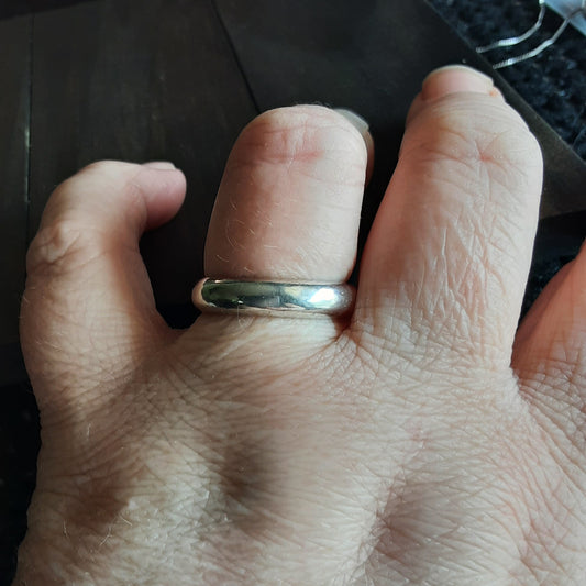 Sterling silver ring, silver 9