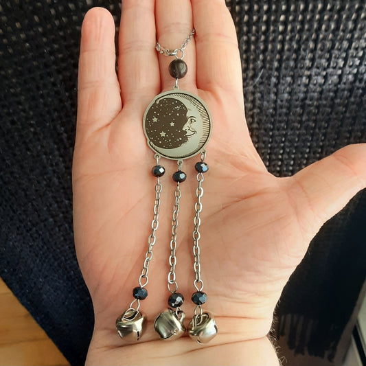 Crescent Moon witch bells, please read