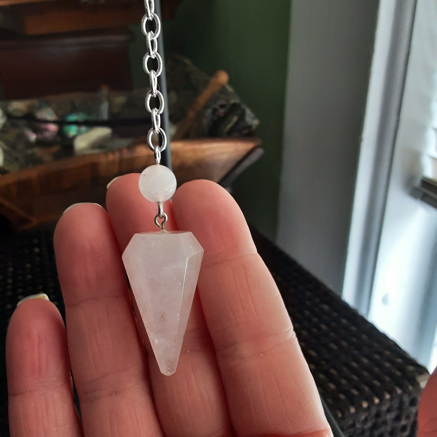 Rose Quartz pendulum, please read