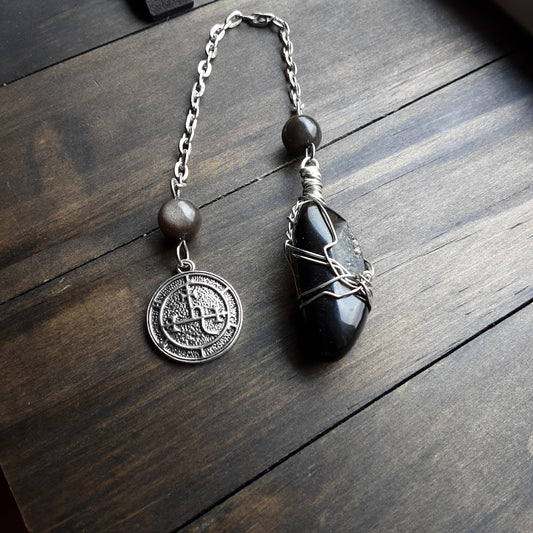 Lilith pendulum with Obsidian