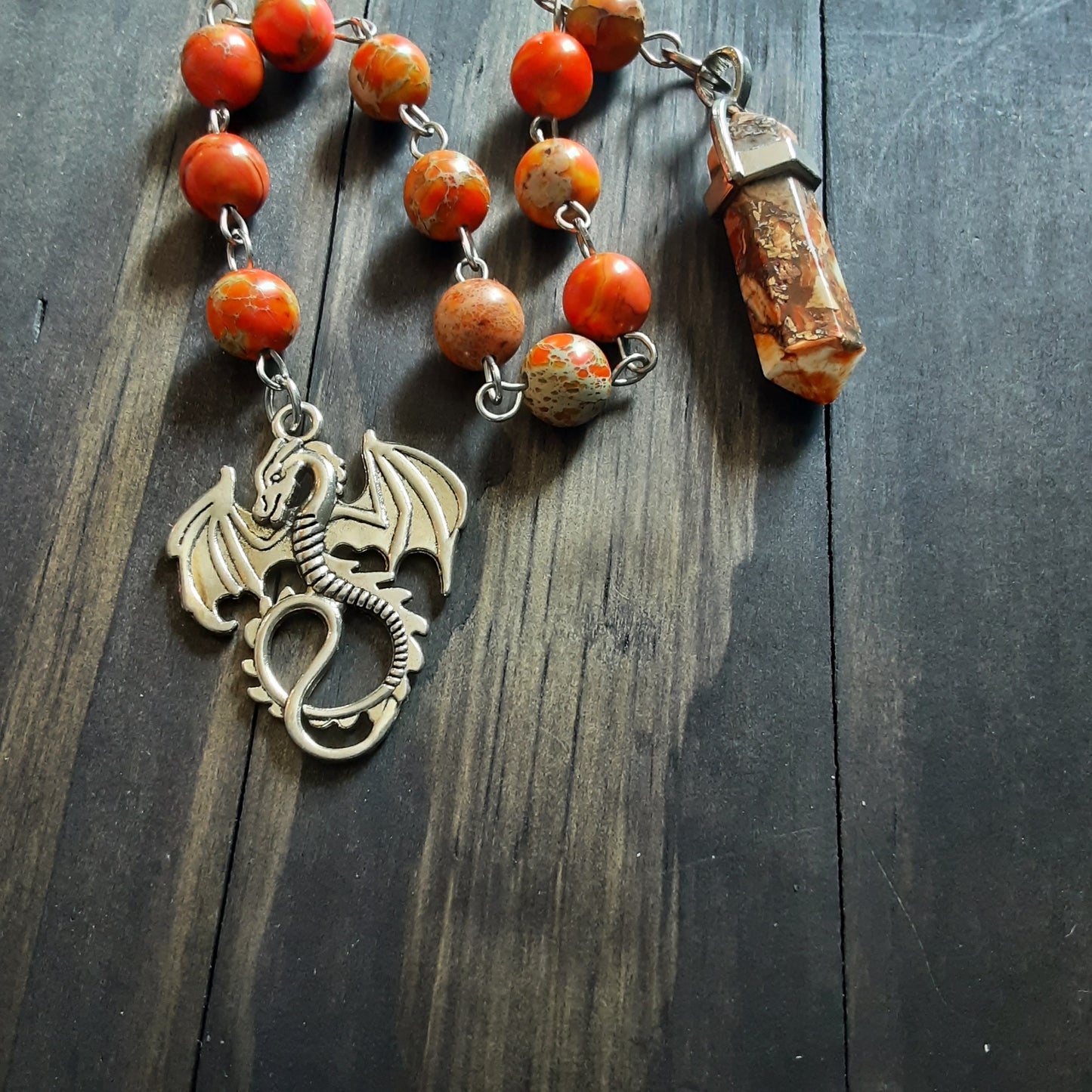 Dragon pendulum or prayer beads