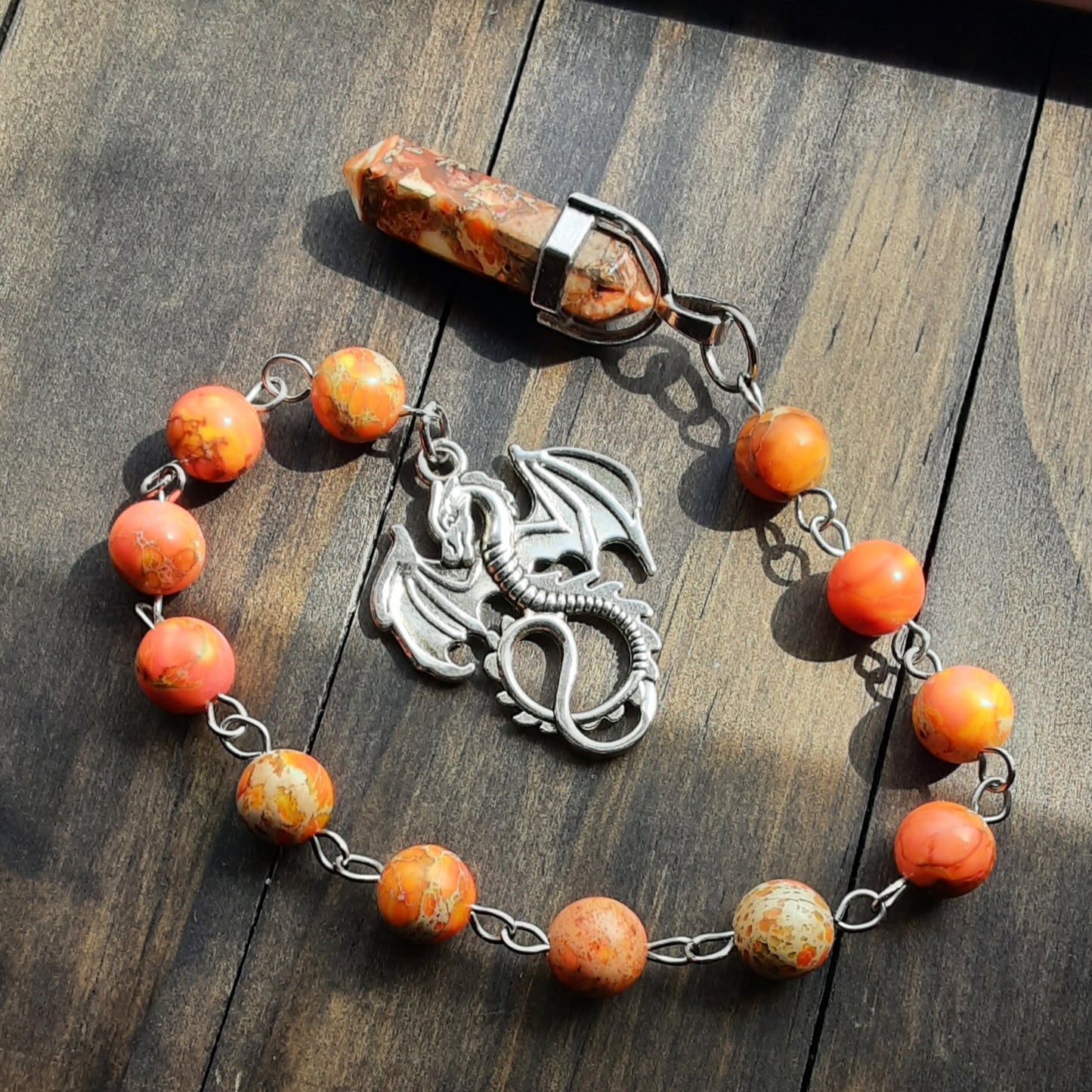 Dragon pendulum or prayer beads