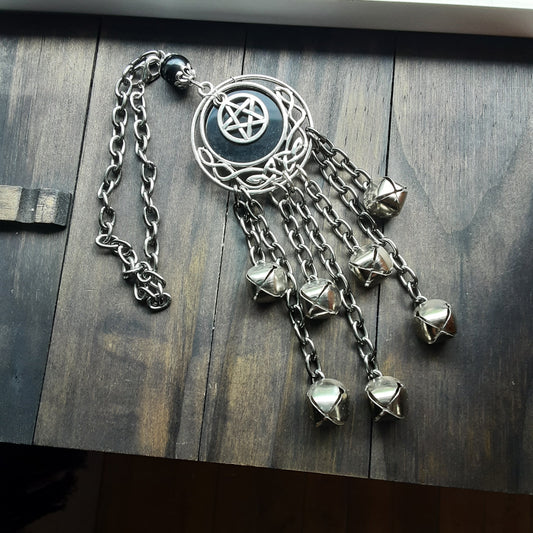 Witch bells with Agate and Obsidian
