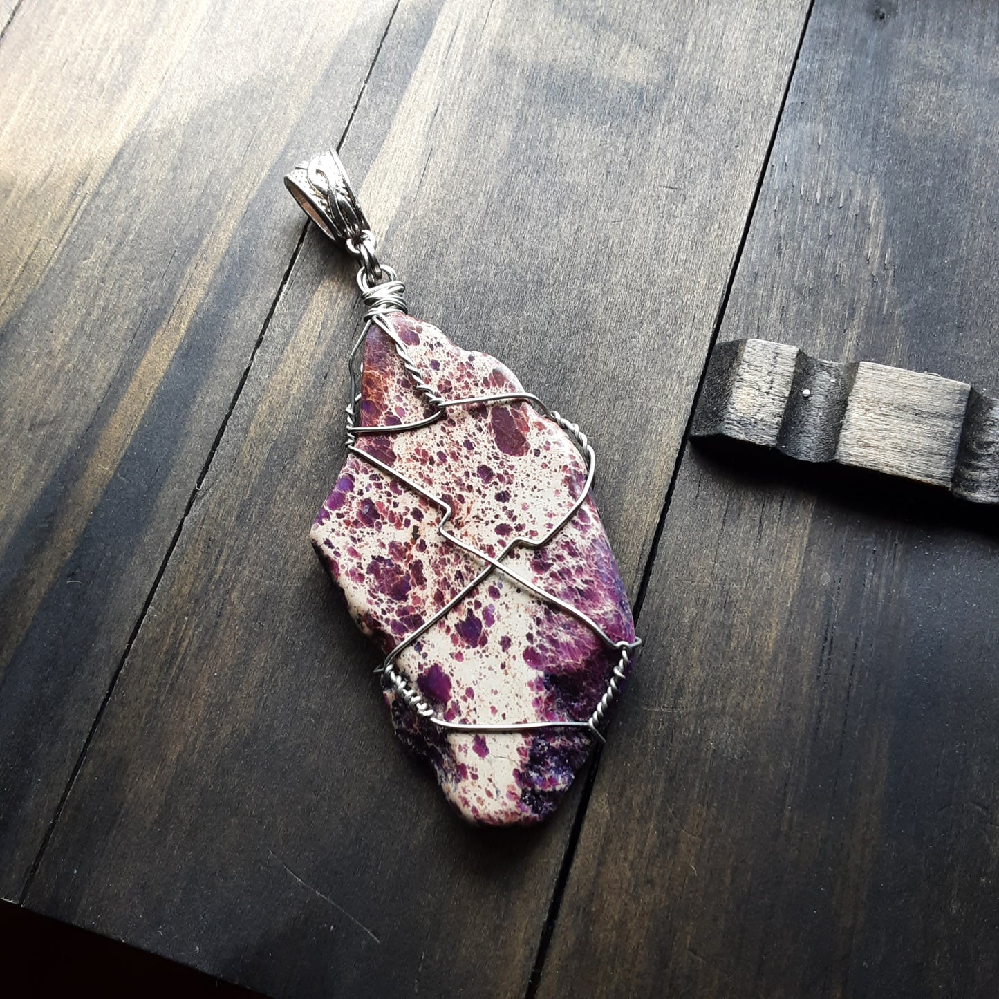 Purple sea sediment Jasper pendant