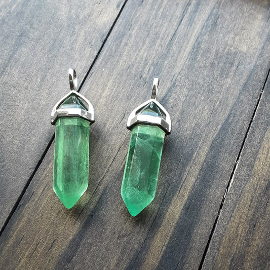 Fluorite pendulum point
