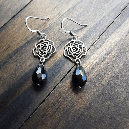 Black Rose earrings