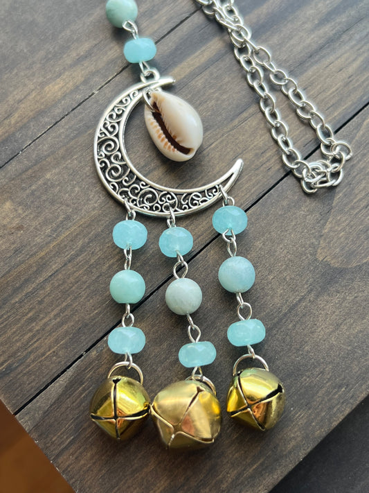 Shell and Amazonite witch bells