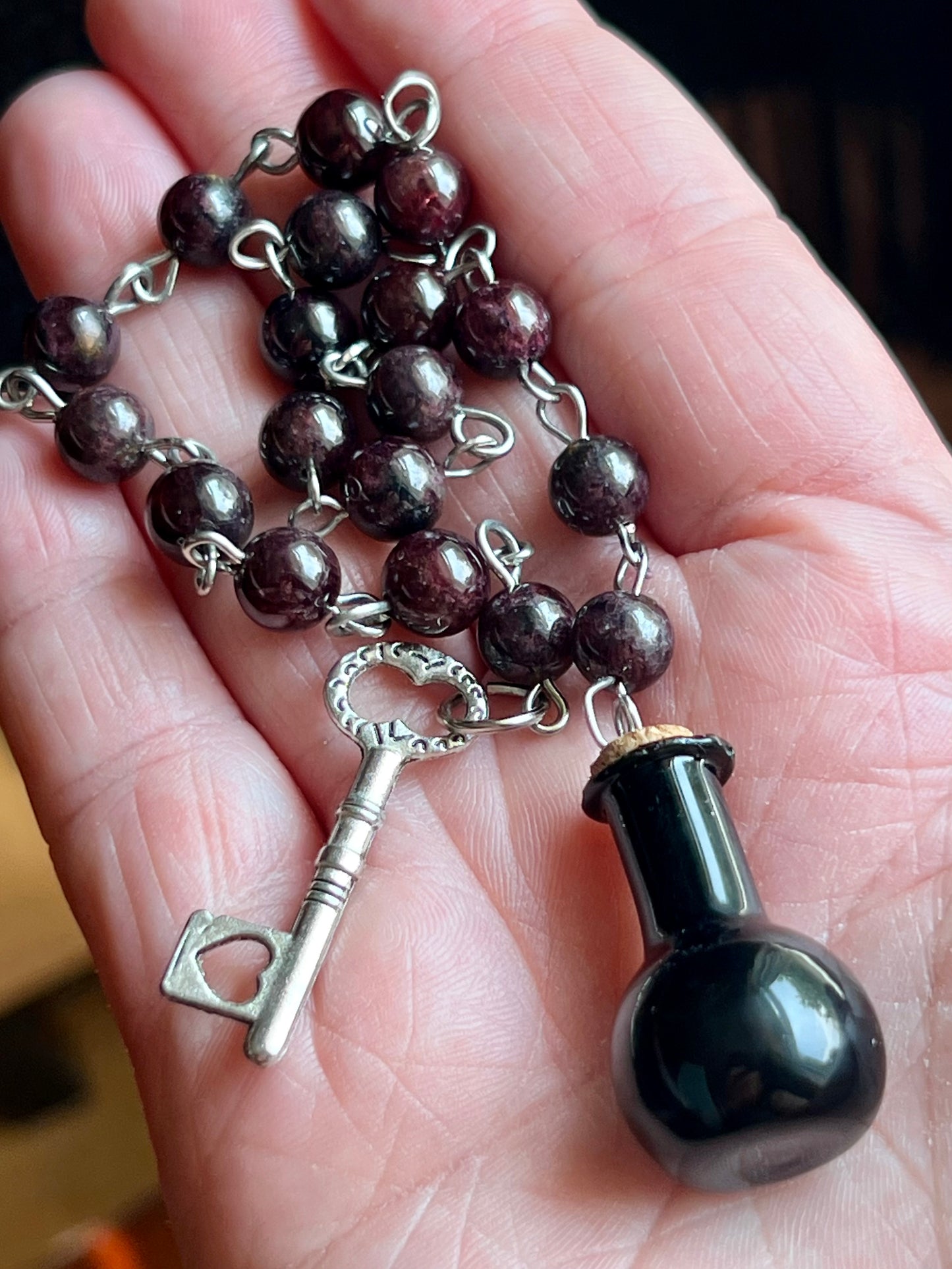 Keeper of Blood + Shadow – Garnet Prayer Beads