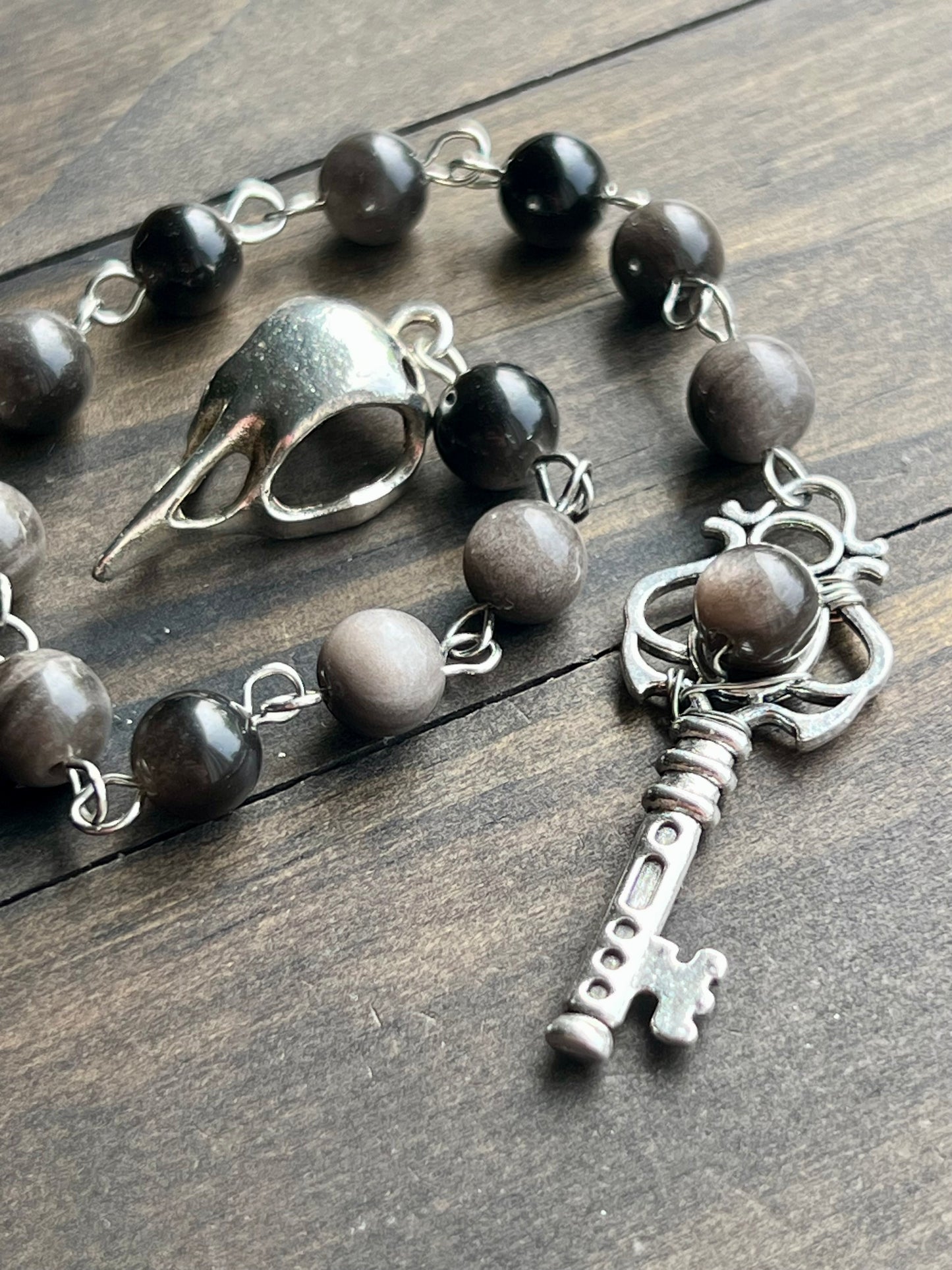 Hallowed Shadows -Dark Goddess prayer beads