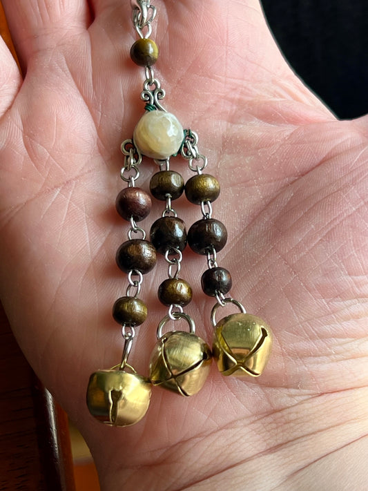Brown beaded witch bells